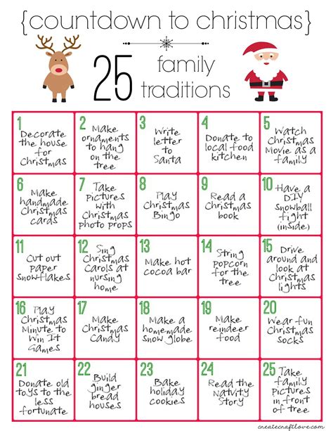 Christmas traditions, Christmas countdown, Christmas activities