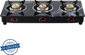 Flipkart SmartBuy Classic 3 Burners LPG Glass Manual Gas Stove Price in ...