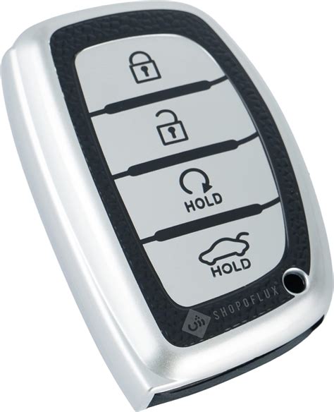 SHOPOFLUX TPU Leather Key Cover Compatible with Hyundai Alcazar and ...