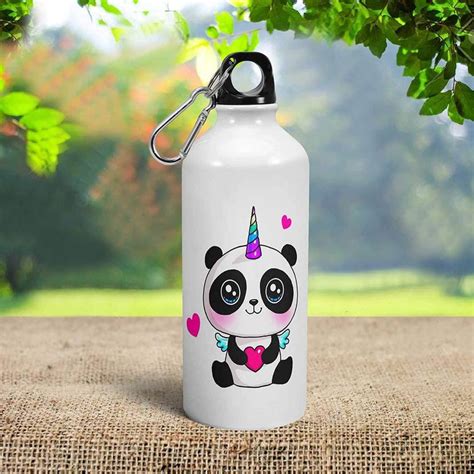 WINGS MART Cute Unicorn Panda Printed Aluminum Water Bottle for Kids ...