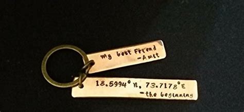 Pure Copper Bar Keyring Stamped Custom Message Keychain – Streetsoul Online