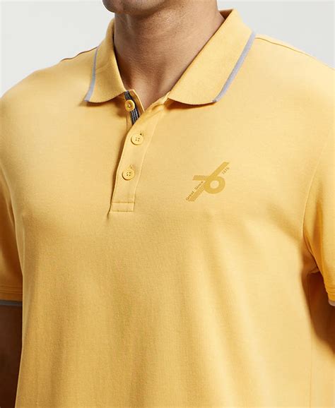 Buy Super Combed Cotton Rich Solid Half Sleeve Polo T-Shirt - Burnt ...