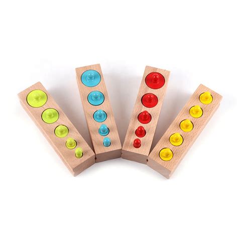 Montessori Wooden Knobbed Cylinders – Educational Toy for Kids