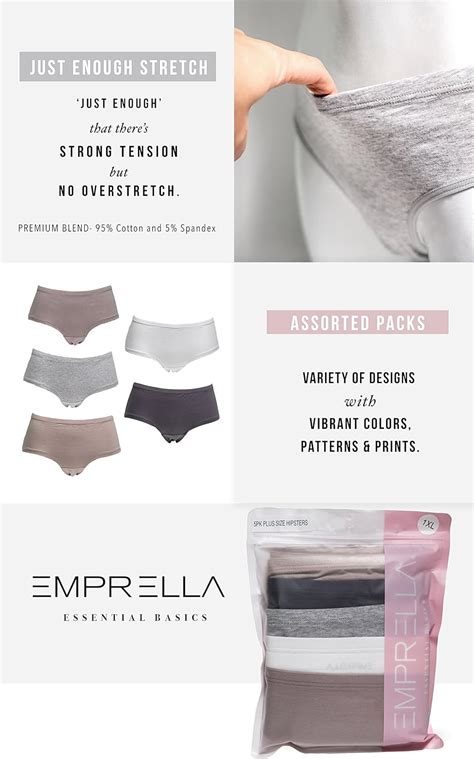 Buy Emprella Cotton Underwear for Women, Lace Hipster Womens Panties ...