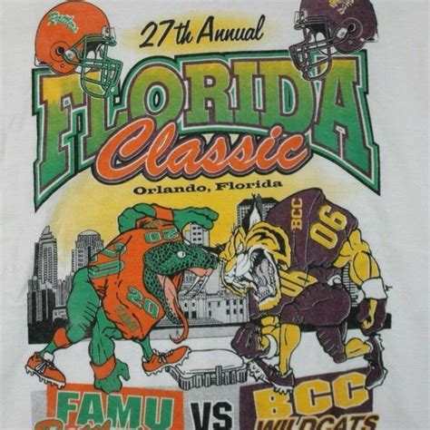 27th annual florida classic orlando florida famu vs bcc wildcats shirt ...