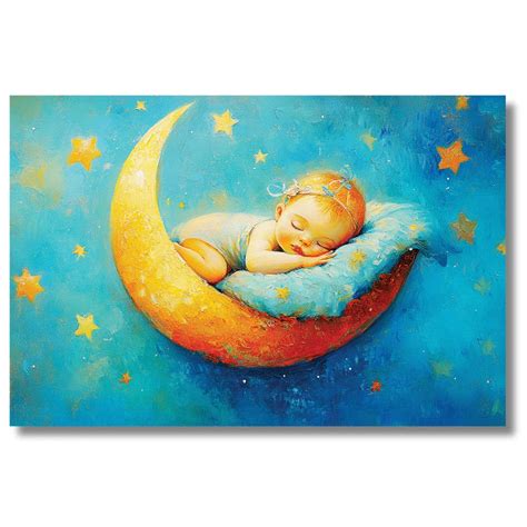 Canvas Cute Baby Painting for Bedroom and Wall Art Decoration – Viventiq