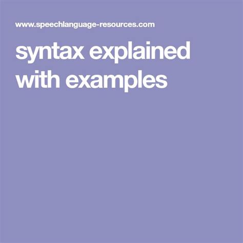 Syntax Grammar Examples 的图像结果