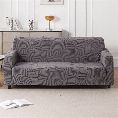 'WaveLine Series' Jacquard Sofa Cover 1/2/3/4-seater Fully Covered, Ch ...