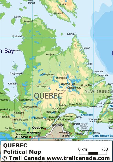 Image result for Quebec Physical Map