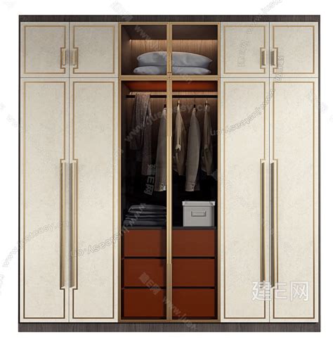 现代简约新中式衣柜卧室家用实木衣柜-美间设计