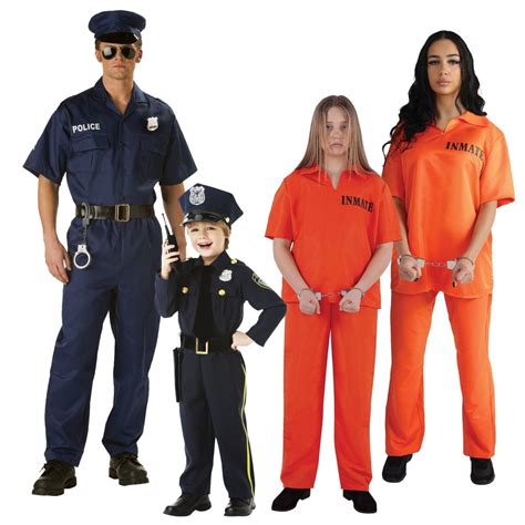 Police and Prisoner Family Costumes - Party Expert