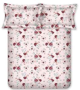 Bombay Dyeing King Double Size 144 TC 100% Cotton Bedsheet with 2 ...