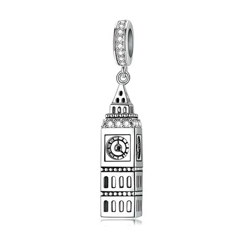 Silver Pandora Big Ben Charm, Iconic London Building Pendant, European ...