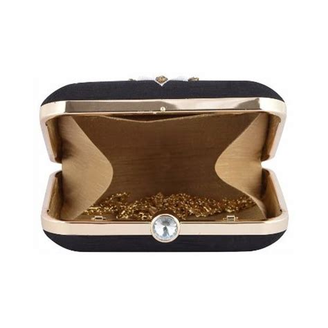 Zardosi Work Clutch - Black Zardosi Fabric Box Clutch Bag Trader ...