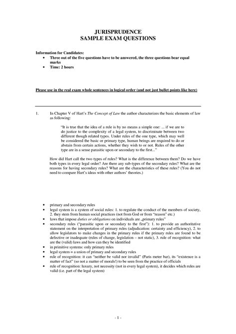Uni hd jura material 5490 - JURISPRUDENCE SAMPLE EXAM QUESTIONS ...