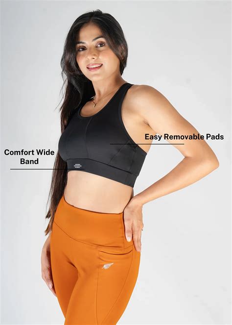 Black Criss Active Sports Bra - Flurr