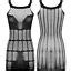 Buy Women Wet Look PVC Leather Lingerie Mini Dress Open Cup Teddy ...