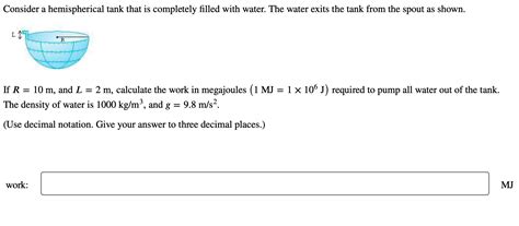 Image result for Work Problem Hemispherical Tank Calc 2