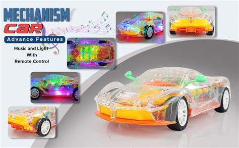 NHR 3D Remote Control Rechargable Car, Gear Simulation Mechanical Car ...