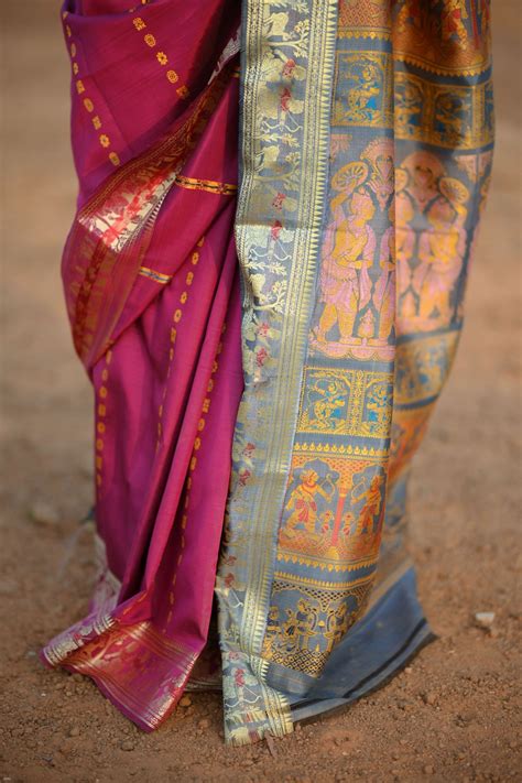 Pink and Grey Baluchari Double Meena 1000 Buti Saree – living-loom