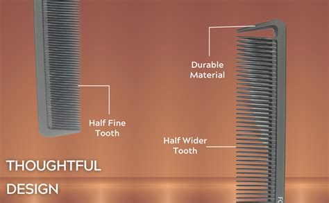 Buy FOLELLO - Professional 6.8" Carbon Fiber Fine Tooth Cutting Comb ...