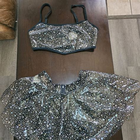 2 piece Iheartraves Rave fit Black/see through... - Depop