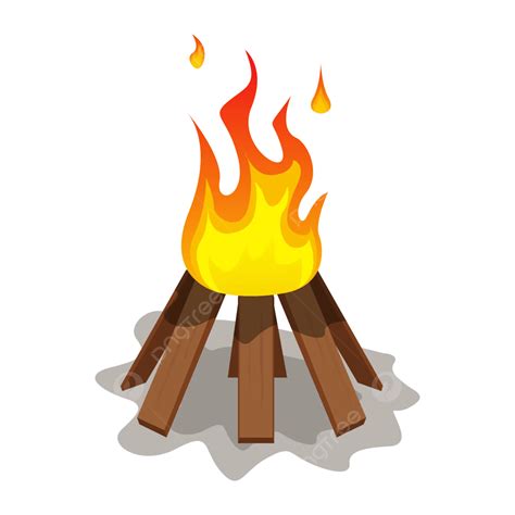 Campfire Clipart Png Burning Bonfire Or Campfire. Logs And Fire.