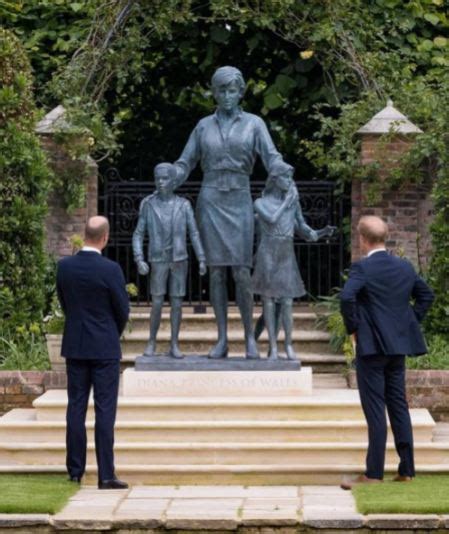 Prince William, Prince Harry happily reunite at Princess Diana's statue ...