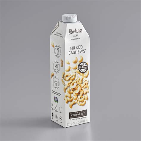 Elmhurst's Cashew Milk - 6/Case of 32 oz. Containers