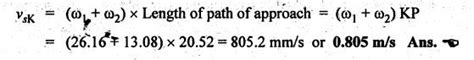 Formulae summary - Gears and Gear Trains - Theory of Machines