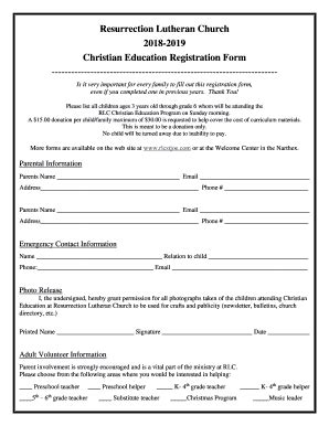 Fillable Online Sample Church Registration Forms - Sample Forms Fax ...