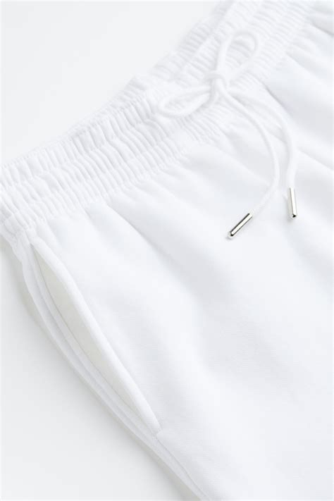 Women's White Cotton-blend Sweatpants | H&M CA