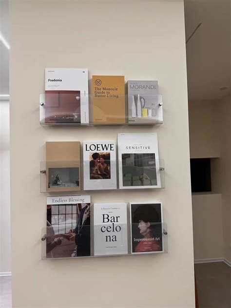 Minimalist Clear Wall Shelf Clutter Free Trendy Record Shelf ...