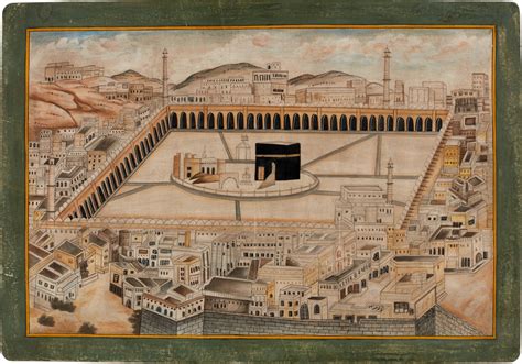 Mecca | Painting of Mecca showing the Kaaba and the Masjid al-Haram ...
