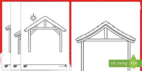 Stable Outline (teacher made) - Twinkl