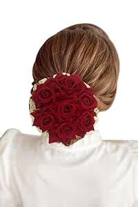 Buy Samyak Big Sized Wedding Bridal Beautiful Real Looking Rose Flower ...