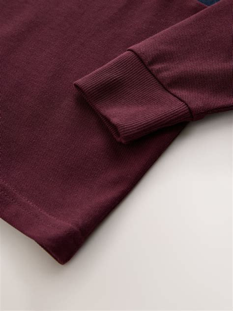 Buy Berry/Navy Long Sleeve Colourblock Polo Shirt (3-16yrs) from Next ...