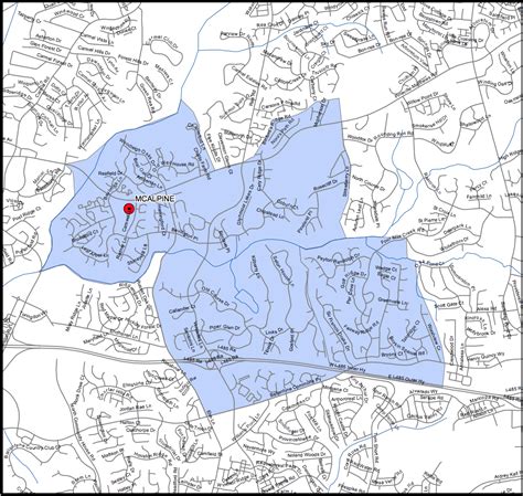 McAlpine Elementary School - CMS Boundary Map