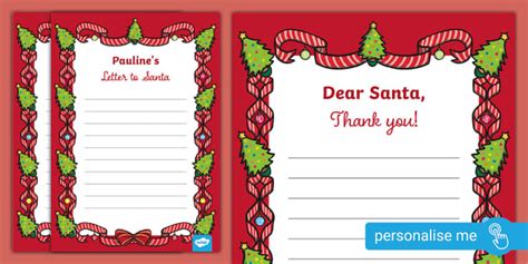 Christmas Tree Letter to Santa