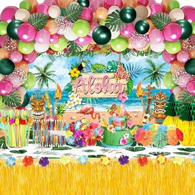 WHYMEO Hawaiian Luau Party Decorations(161 Pcs), Tropical India | Ubuy