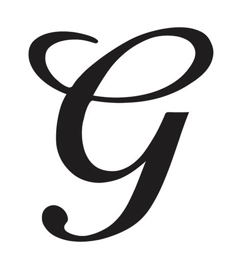 Uppercase g Cursive - Psfont tk