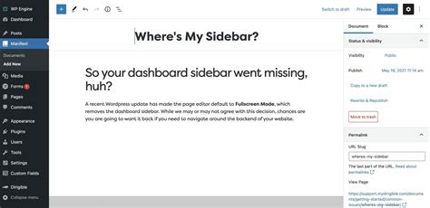 How to Restore Sidebar 的图像结果