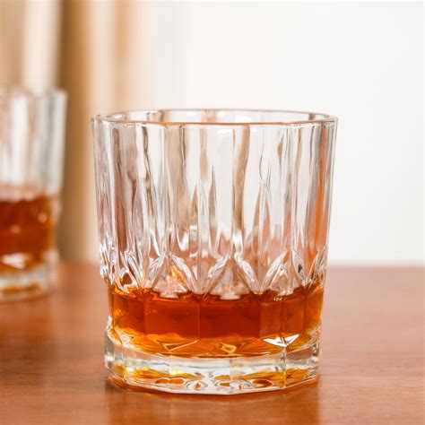 Set Of 6 Vintage Old Fashioned Whiskey Glasses 230ml Online - Premium ...