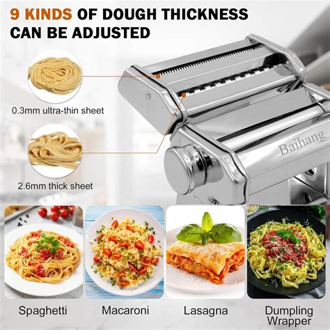 Baihang Pasta Maker, 2-in-1 Detachable Pasta Machine with India | Ubuy