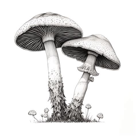 Mushroom Drawings: 100% Free To Copy & Paste