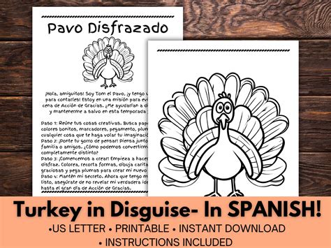 Disguise A Turkey In Spanish | Fanny Printable