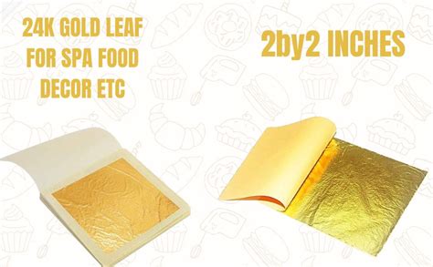 Buy Ask / 24kPure Edible Gold Vark Leaf [6X4] Inches Foils Sheets for ...