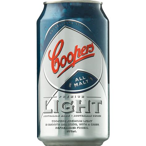 Coopers Premium Light Lager Can 375ml Single | Woolworths