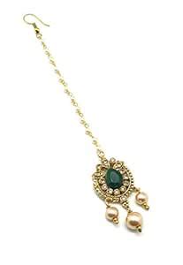 Buy Radhesh Creation And Jewellery Gold Plated Maang Tikka for Women ...