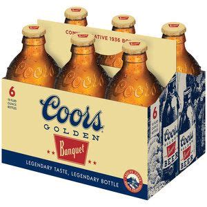 Coors Banquet American Beer, 6 Pack, 12 fl oz Glass Bottles, 5% ABV ...